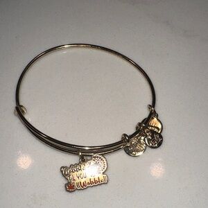 Gold Alex and ani Charm Bangle Bracelet